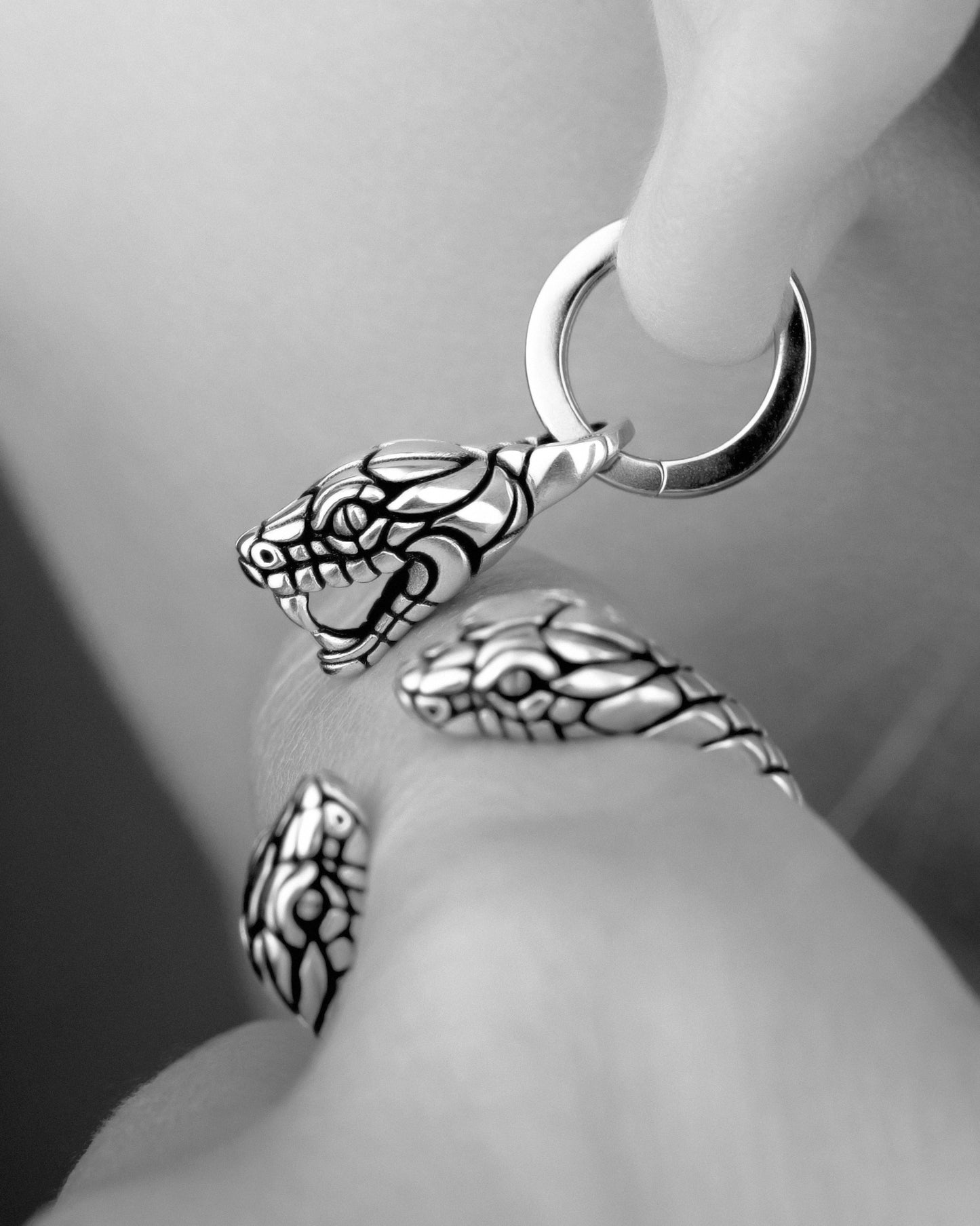 Hissing Snake Drop Earrings