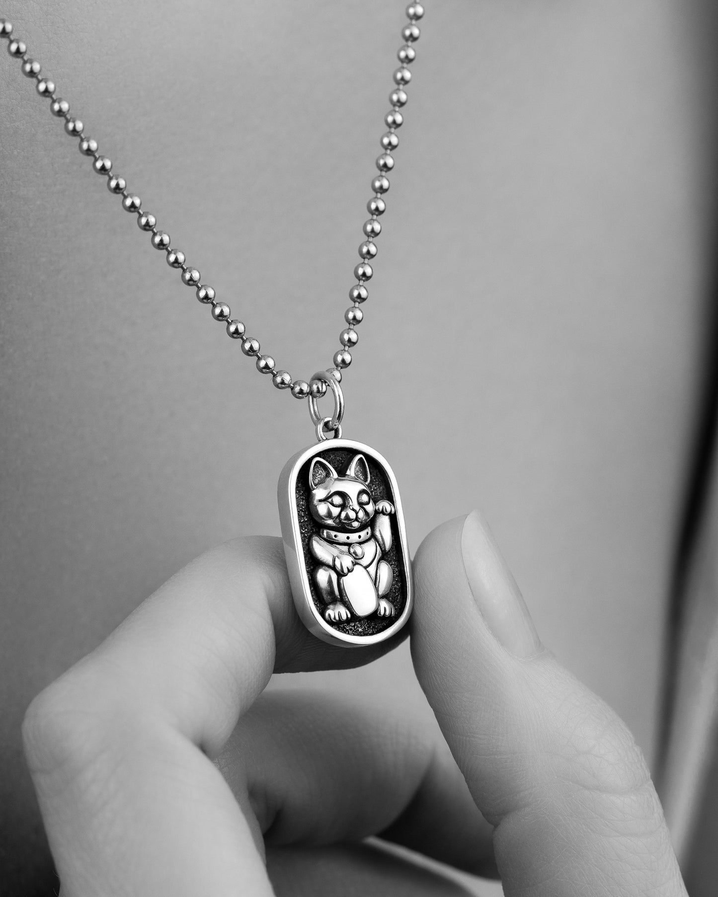Lucky Cat Charm Necklace
