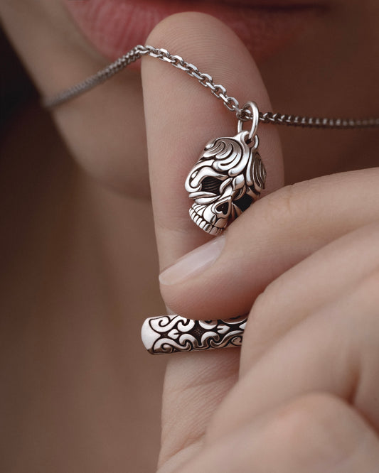 Petite Lace Skull Charm