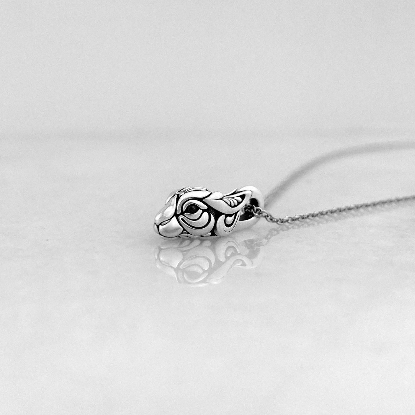 Small silver Lucky Rabbit pendant