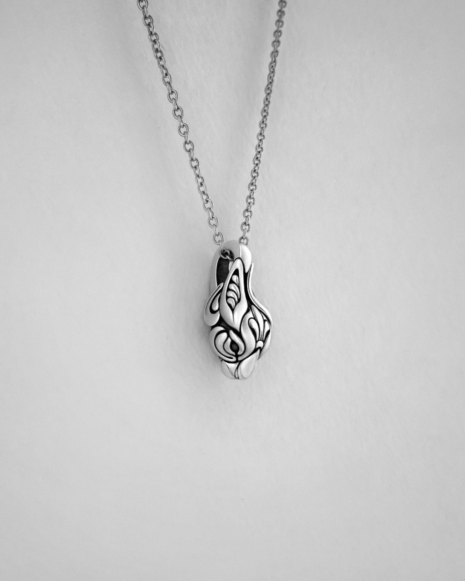 Cute silver rabbit charm necklace