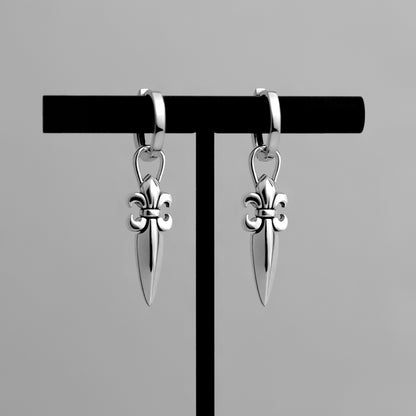 Fleur De Lis Dagger Earrings