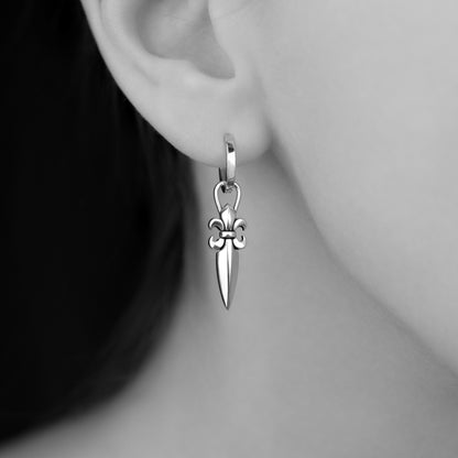 Fleur De Lis Dagger Earrings