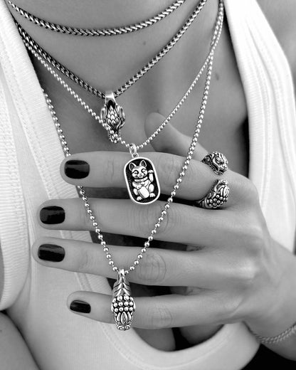 Lucky Cat Charm Necklace