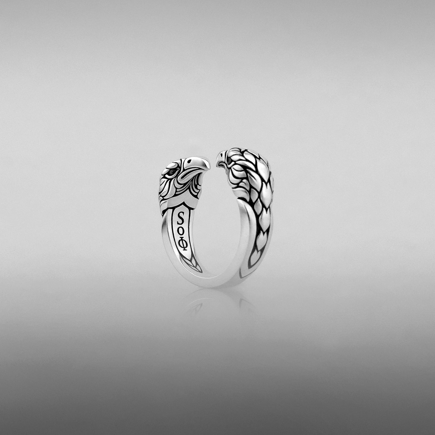 Open Eagle Head Ring