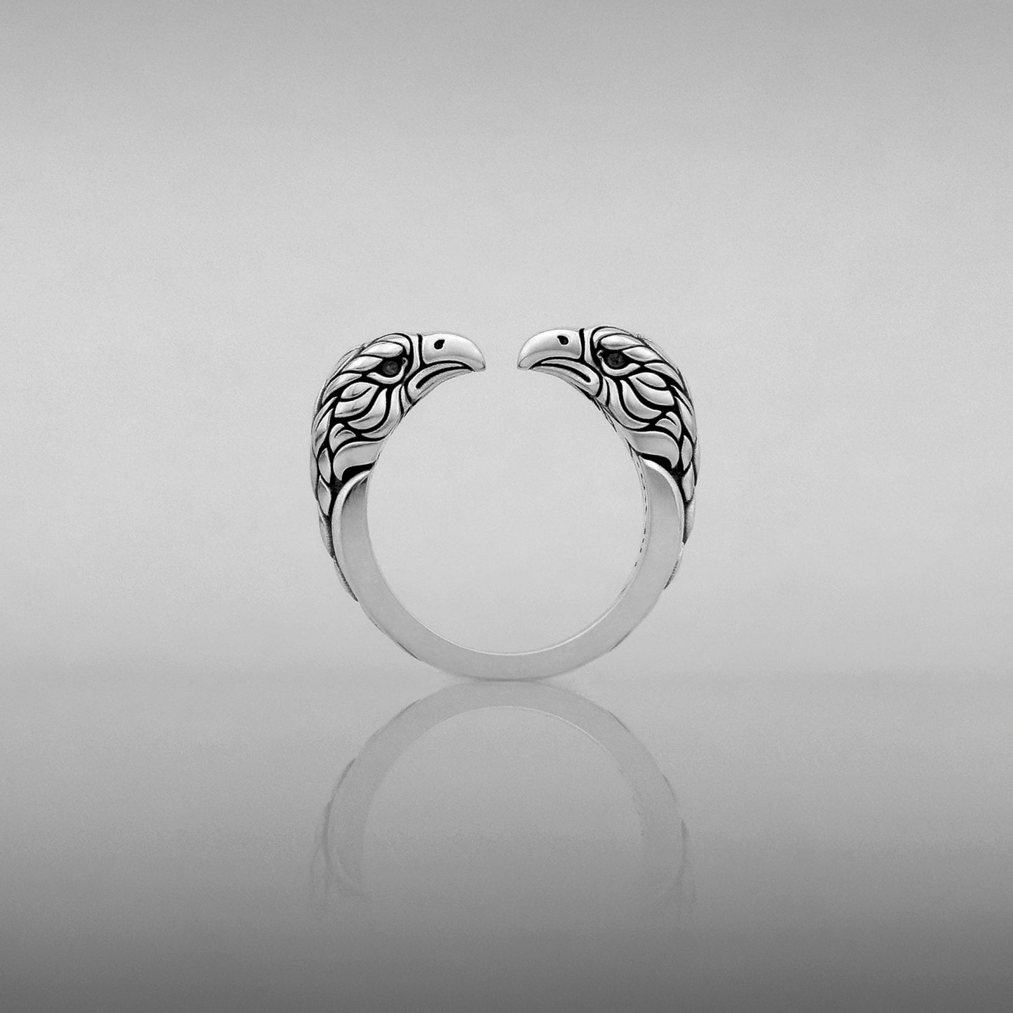 Open Eagle Head Ring