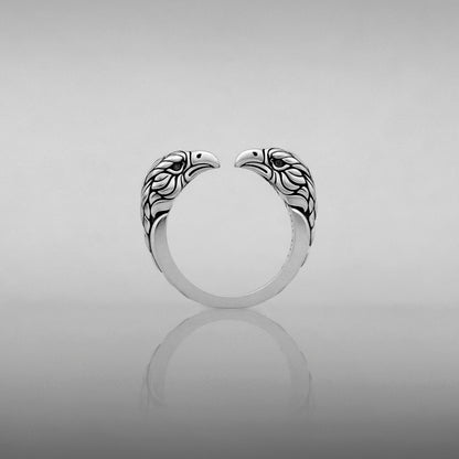 Open Eagle Head Ring