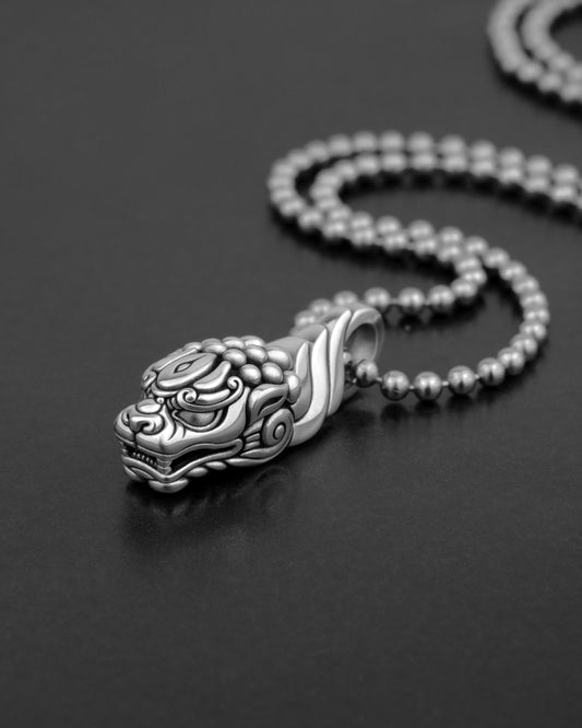 Foo Dog Pendant Necklace