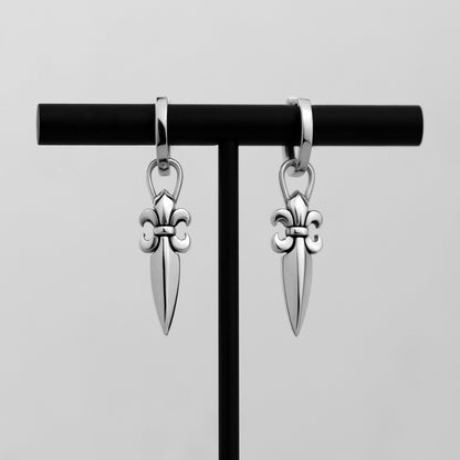 Fleur De Lis Dagger Earrings