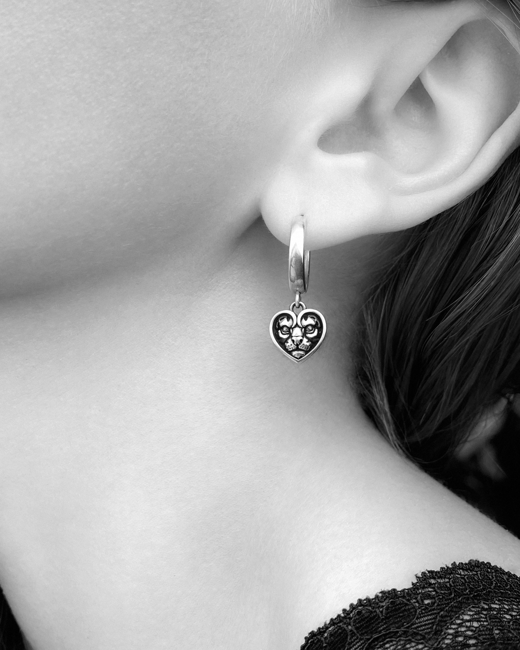 Ocelot Heart Earrings hot