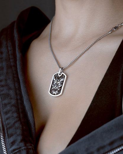 Hannya Dog Tag Necklace