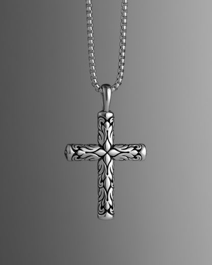 Ornate Scrollwork Cross Pendant