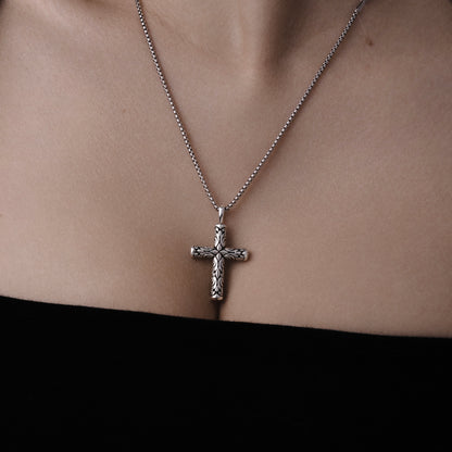 Ornate Scrollwork Cross Pendant
