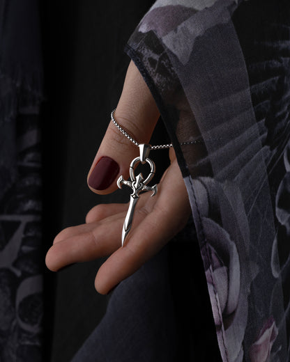 Vampire Ankh Dagger Pendant Necklace