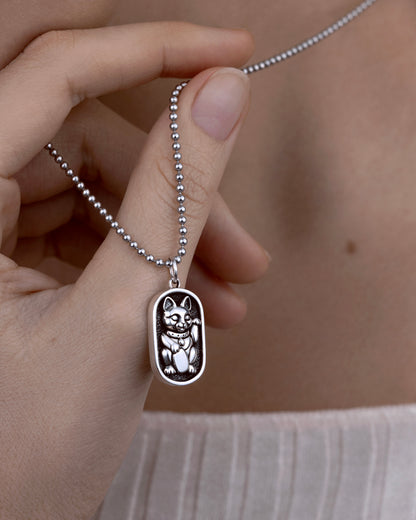 Lucky Cat Charm Necklace